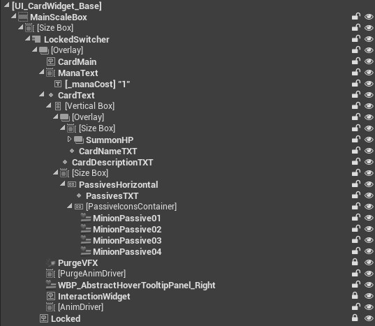 Spell card widget hierarchy after consolidation